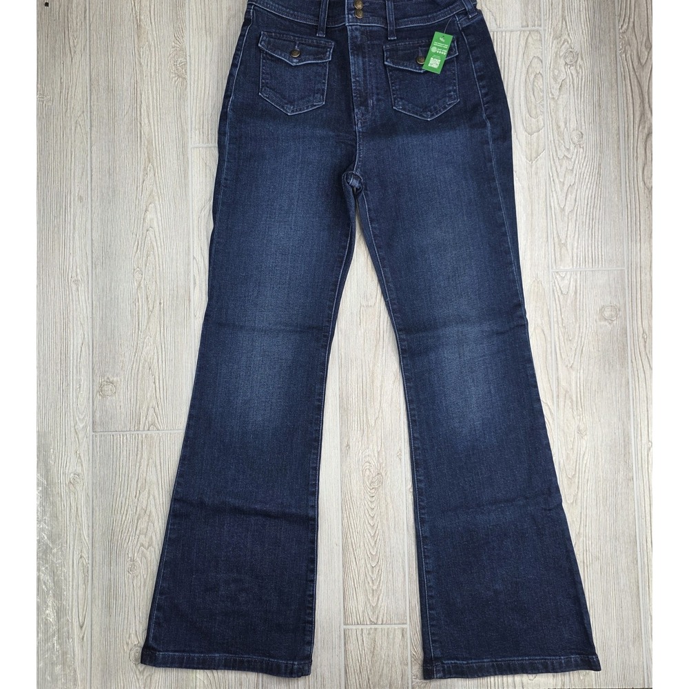 GAP High Rise Jeans Womens Flare Blue 70s Style‎ Stretch Denim NWT Size 29